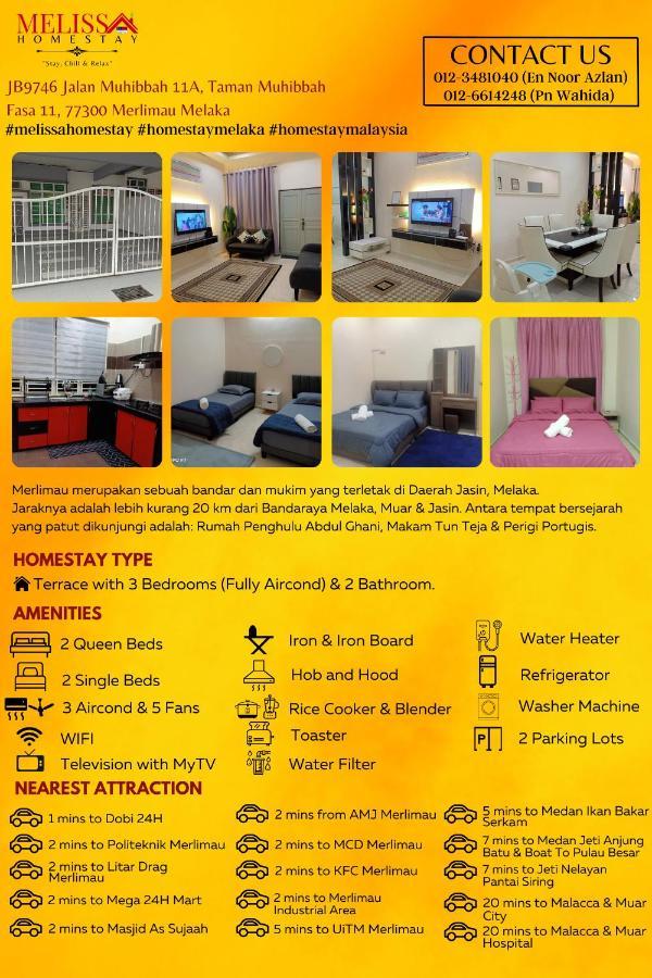 Melissa Homestay Merlimau Exterior foto